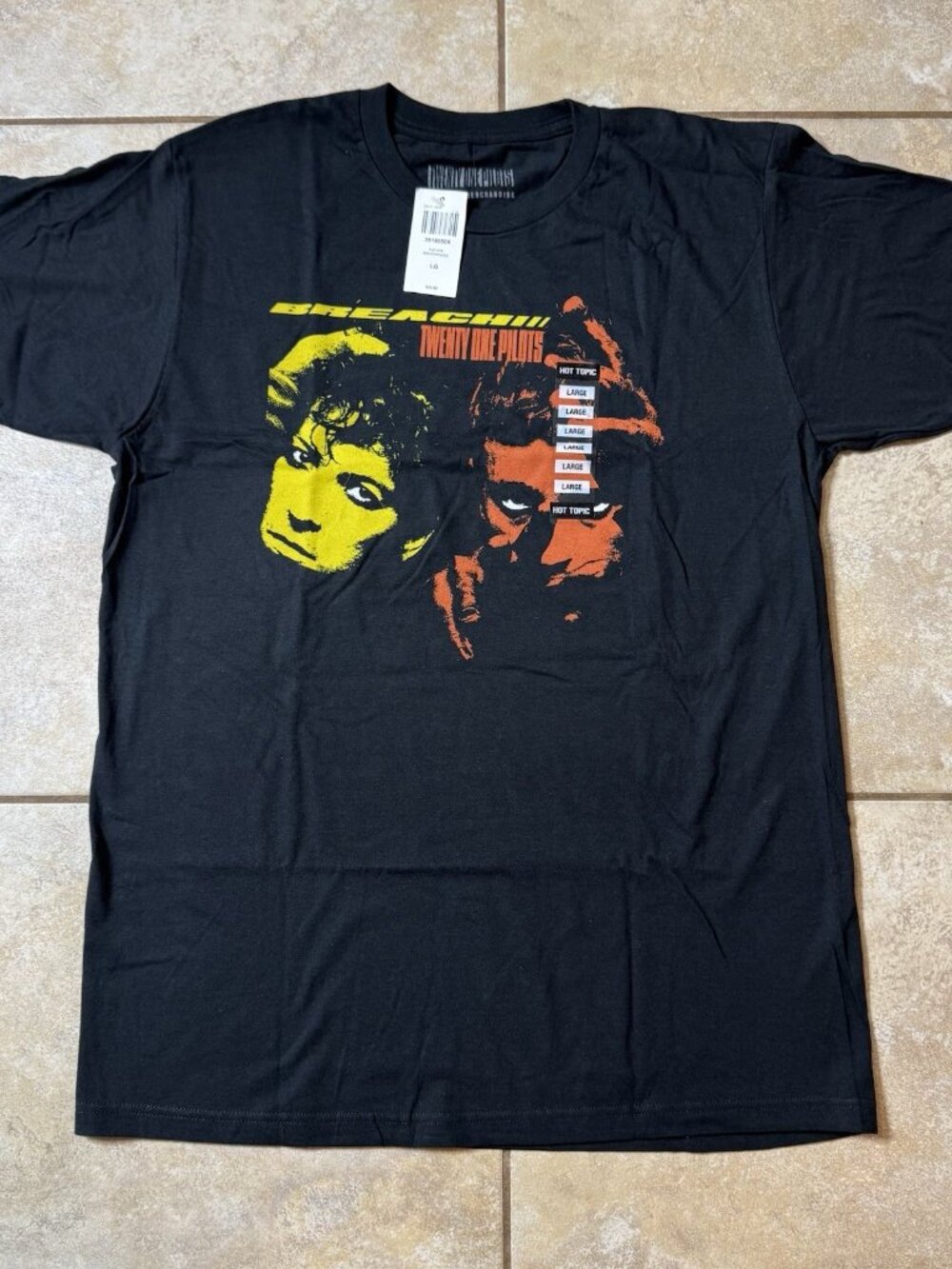 Twenty One Pilots Breach Double Portrait T-Shirt Size LARGE New With Tags